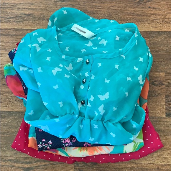 (4) CHEROKEE SPRING CHIFFON TOPS 6/7 & 7/8 - Picture 1 of 7